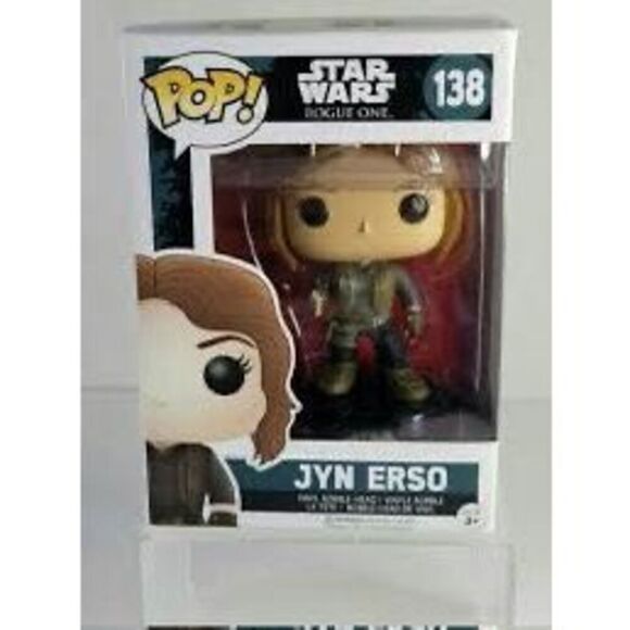 Jyn Erso Star Wars Rogue One Funko Pop Vinyl Bobblehead Toy Play Figure Statue - Picture 3 of 5